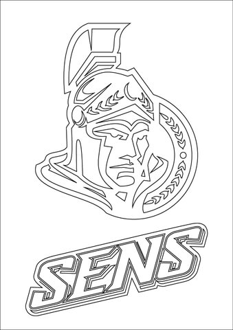 Ottawa Senators Logo Coloring Page